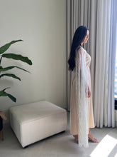 Load image into Gallery viewer, Luxurious Crepe Silk Kaftan with Embellished Sheer Sleeves