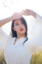 Load image into Gallery viewer, Pleated Off-white Dress