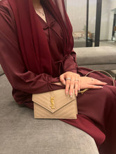 Load image into Gallery viewer, Bows Abaya in Burgundy
