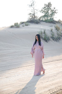 Pleated Purple Dress