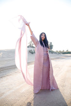 Load image into Gallery viewer, Pleated Purple Abaya
