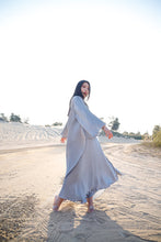 Load image into Gallery viewer, Pleated Grey Abaya
